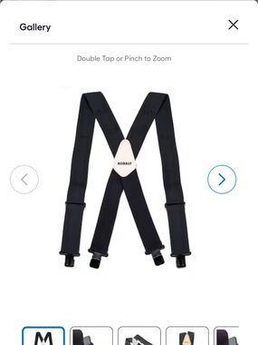 Kobalt Black Work Suspenders